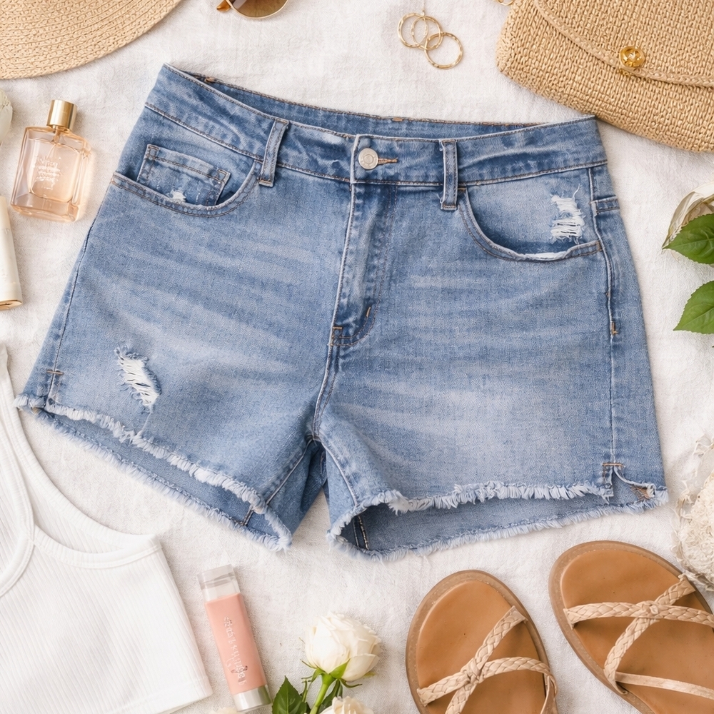 Klique B. Distressed Denim Shorts – Size Large